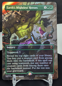 MTG Earth's Mightiest Heroes BORDERLESS FOIL NM Marvel Super Heroes MSH #349 - Image 1