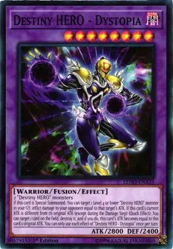 Yugioh Destiny HERO - Dystopia LEHD-ENA33 Common 1st Edition LP - Image 1