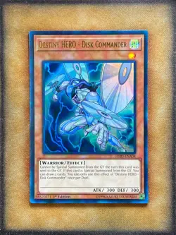 Yugioh Destiny HERO - Disk Commander LEHD-ENA08 Ultra Rare 1st Ed NM - Image 1