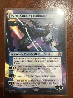 Kaito, Cunning Infiltrator (Borderless) Foundations Regular Magic The Gathering - Image 1