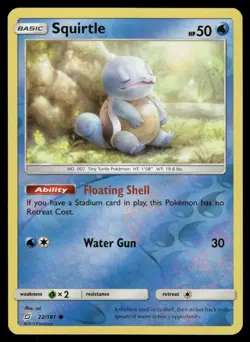 Squirtle 22/181 Common Team Up Pokemon Reverse Holo Lightly Played - Image 1
