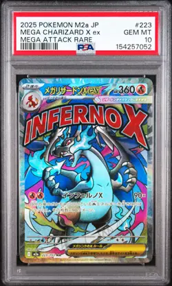 2025 POKEMON JAPANESE M2A-MEGA DREAM EX #223 MEGA CHARIZARD X EX PSA 10 - Image 1
