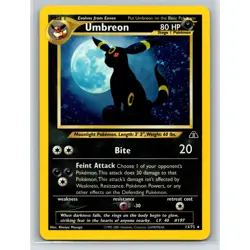 Umbreon 13/75 Neo Discovery Holo Rare Pokemon SWIRL - Image 1