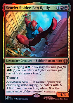 1 x Scarlet Spider, Ben Reilly - Foil - Marvel's Spider-Man - NM-Mint - MTG - Image 1