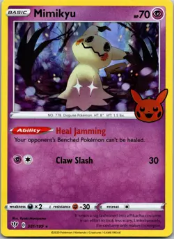 Mimikyu 081/189 Trick or Trade BOOster Pokemon TCG Holo P NM - Image 1