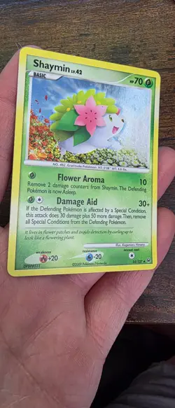 Shaymin 14/127 Holo Rare Platinum Pokemon Holo Moderately Played - Image 1