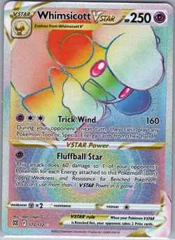 Whimsicott VSTAR (Secret) 175/172 SWSH09: Brilliant Stars - Pokemon Card - NM - Image 1