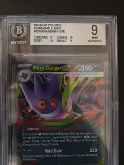 Pokemon Phantasmal Flames Mega Gengar EX RR 056/094 BGS 9 - Image 3