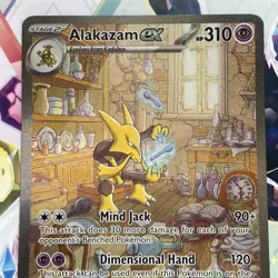 Pokemon TCG Alakazam 201/165 Scarlet & Violet 151 Special Illustration Rare NM💎 - Image 3