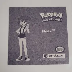 MISTY PR38 POKEMON ARTBOX STICKER PRIZM SERIES 1 1999 NM - Image 2