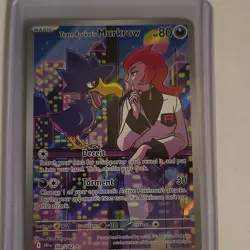 Pokemon TCG Team Rocket's Murkrow SV10 200/182 IR Holo Full Art HP80 - Image 1