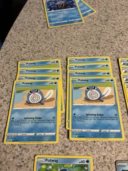 Pokemon TCG Poliwag & Poliwhirl 17 Card Lot Reverse Holo/Regular English 2024 - Image 2