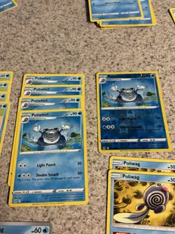 Pokemon TCG Poliwag & Poliwhirl 17 Card Lot Reverse Holo/Regular English 2024 - Image 3