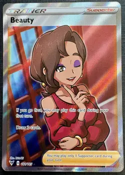 2020 Pokemon Trainer - Beauty - FULL ART Holo ULTRA RARE - Vivid Voltage 181/185 - Image 1