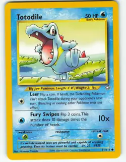 Totodile - 81/111 Neo Genesis - Pokemon TCG - 2000 - Image 1