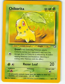 Chikorita - 54/111 Neo Genesis - Pokemon TCG - 2000 - Image 1