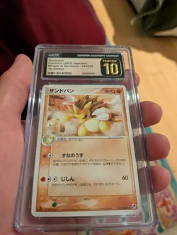 (POP 1) CGC 10 Pristine SANDSLASH 034/053 POKEMON JAPANESE 1ST ED Miracle Desert - Image 1