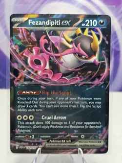 Pokemon TCG Fezandipiti EX 142/217 Ascended Heroes Double Rare NM - Image 1