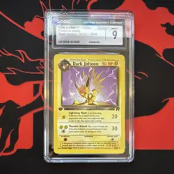 Pokemon TCG Dark Jolteon 38/82 Team Rocket 1st Edition Regular Uncommon CGC 9 - Image 1