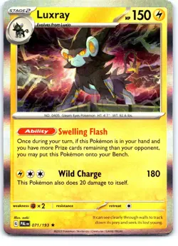 Luxray 071/193 Rare Paldea Evolved Pokemon Holo Near Mint - Image 1