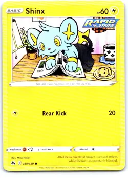 Shinx 039/159 Common Crown Zenith Pokemon Near Mint - Image 1
