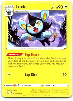 Luxio 032/072 Uncommon Shining Fates Pokemon Near Mint - Image 1