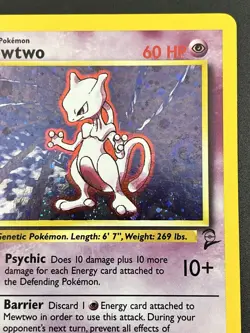 🌀Wizards of the Coast Mewtwo 10/130 Base Set 2 Holo Rare English NM Swirl🌀 - Image 5
