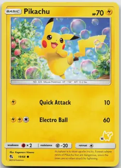 Pikachu - 19/68 (#55 Pikachu Stamped) 019/068 Promo Battle Academy Pokemon NM - Image 1