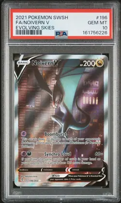 2021 Pokemon Sword & Shield Evolving Skies Noivern V Alt Art 196/203 PSA 10 - Image 1