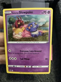 Pokemon TCG Galarian Slowpoke Black Star Promo SWSH126 NM - Image 2