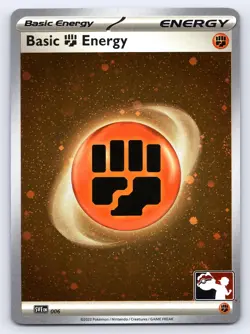 BASIC FIGHTING ENERGY (COSMOS HOLO) 006 HOLO PRIZE PACK SERIES CARDS POKEMON NM - Image 1