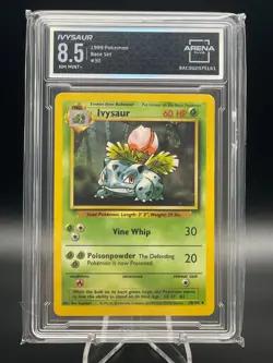 1999 Pokemon Ivysaur 30/102 Base Set Unlimited WOTC - Arena Club 8.5 NM/M+ psa - Image 1
