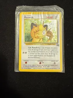 2000 Pokemon Meowth #10 Black Star Promo Game Boy Holo - FACTORY SEALED - Image 1