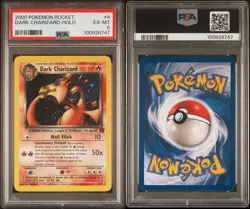 Pokemon TCG Dark Charizard Team Rocket Holo 4/82 (2000) PSA 6 - Image 1