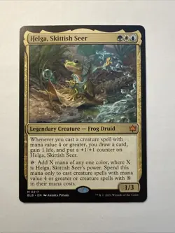 Helga, Skittish Seer Magic: The Gathering Bloomburrow BLB Card 0217 - Image 1