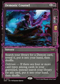 Demonic Counsel - Showcase DSK NM MTG - Image 1
