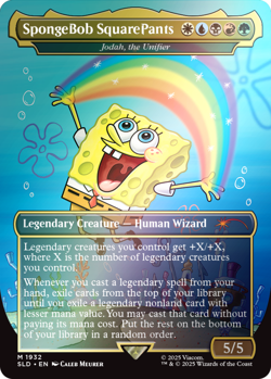 MTG SpongeBob SquarePants (Jodah, the Unifier) FOIL NM - Secret Lair X SpongeBob - Image 1