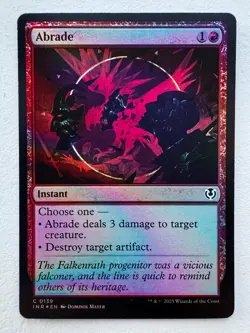 MTG Abrade (Regular FOIL) Near Mint - Innistrad Remastered - Image 1