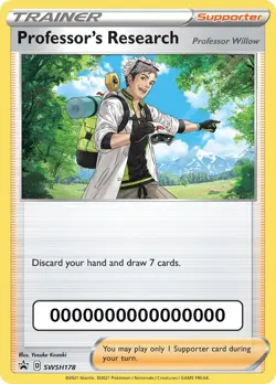 Professor's Research (w/ Pokemon Go Code) Sword & Shield Promo Cards SWSH178 NM - Image 1