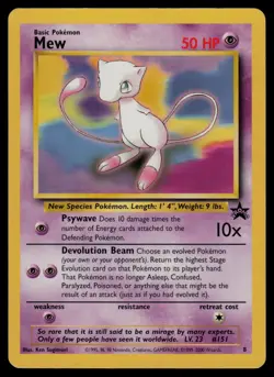 Mew 8 Promo Wizards Black Star Promos Pokemon Moderately Played - Image 1