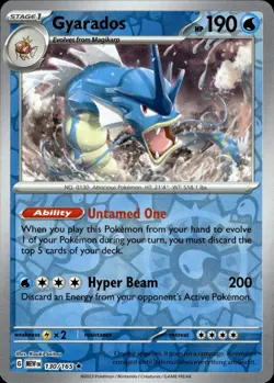 Gyarados MEW - 130/165 Pokemon NM EN Reverse Holofoil - Image 1