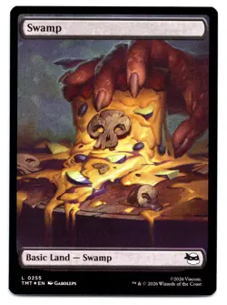 MTG Swamp (0255) Foil L Teenage Mutant Ninja Turtles (TMT) 255 NM Magic - Image 1