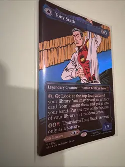 Tony Stark (Borderless) (0392) Marvel Super Heroes Double Side Foil Mtg M/NM - Image 2