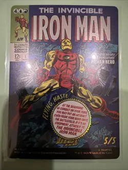 Tony Stark (Borderless) (0392) Marvel Super Heroes Double Side Foil Mtg M/NM - Image 5