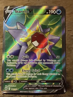 Starmie V 166/189 Astral Radiance Full Art Ultra Rare Holo Pokemon Card NM - Image 1