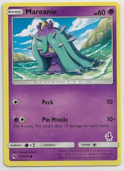 POKEMON TCG Battle Academy S&M - Unified Minds NM RARE #97/236 TOXAPEX +Mareanie - Image 2