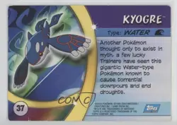 Kyogre Foil Topps Pokemon Advanced Challenge #37 2004 - Image 2