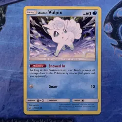 Pokemon Card Alolan Vulpix Cosmic Eclipse Common 39/236 Near Mint - Image 1