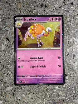 Pokemon TCG Cards Espathra SVP010 Black Star Promo Holo * Swirl * - Image 1