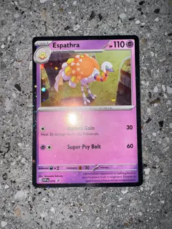 Pokemon TCG Cards Espathra SVP010 Black Star Promo Holo * Swirl * - Image 4